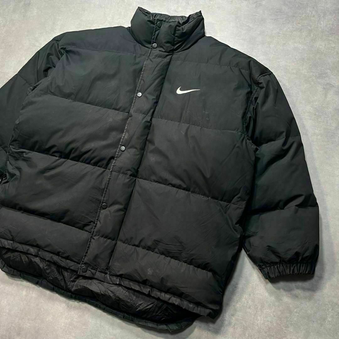 NIKE(ナイキ)の【Nike】90s ナイキブラックダウンジャケット　白タグ00s XLサイズ メンズのジャケット/アウター(ダウンジャケット)の商品写真