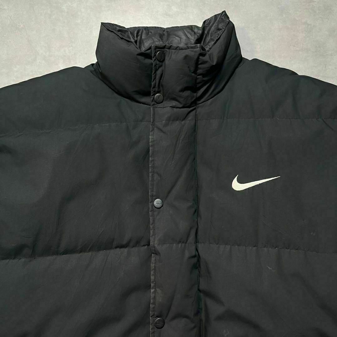 NIKE(ナイキ)の【Nike】90s ナイキブラックダウンジャケット　白タグ00s XLサイズ メンズのジャケット/アウター(ダウンジャケット)の商品写真