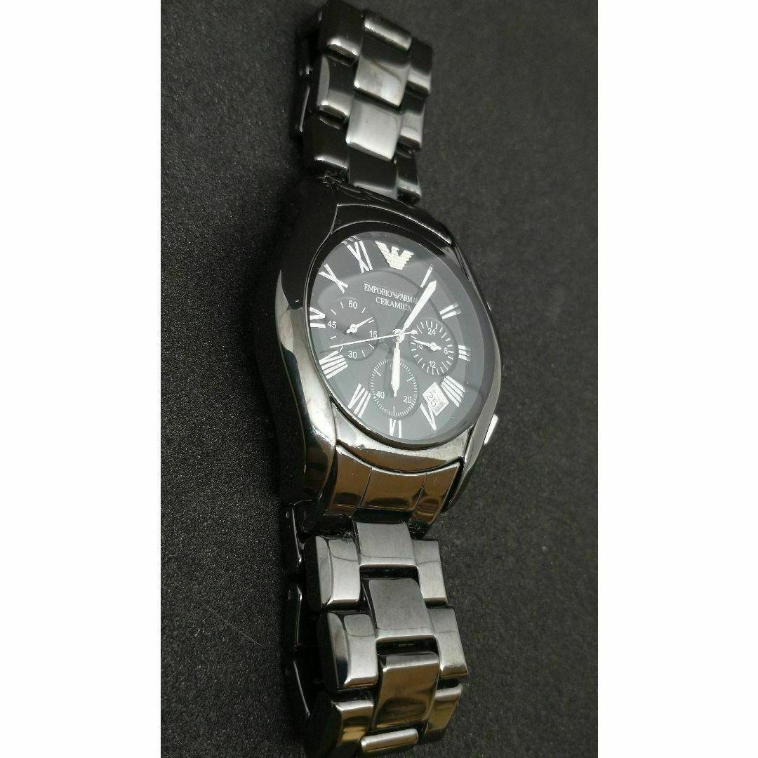 Emporio Armani(エンポリオアルマーニ)の動作品　エンポリオアルマーニ　腕時計　セラミック　ARMANI　黒 時計 メンズの時計(腕時計(アナログ))の商品写真