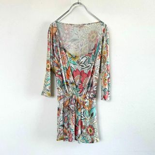 エトロ(ETRO)のエトロ 七分袖 花柄 総柄 ブラウス Tシャツ カットソー(Tシャツ(長袖/七分))