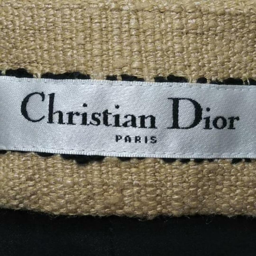 Christian Dior(クリスチャンディオール)のDIOR/ChristianDior(ディオール/クリスチャンディオール) オールインワン サイズI 40 レディース美品  - ベージュ×黒 ショート(ひざ上丈)/ストライプ レディースのパンツ(オールインワン)の商品写真