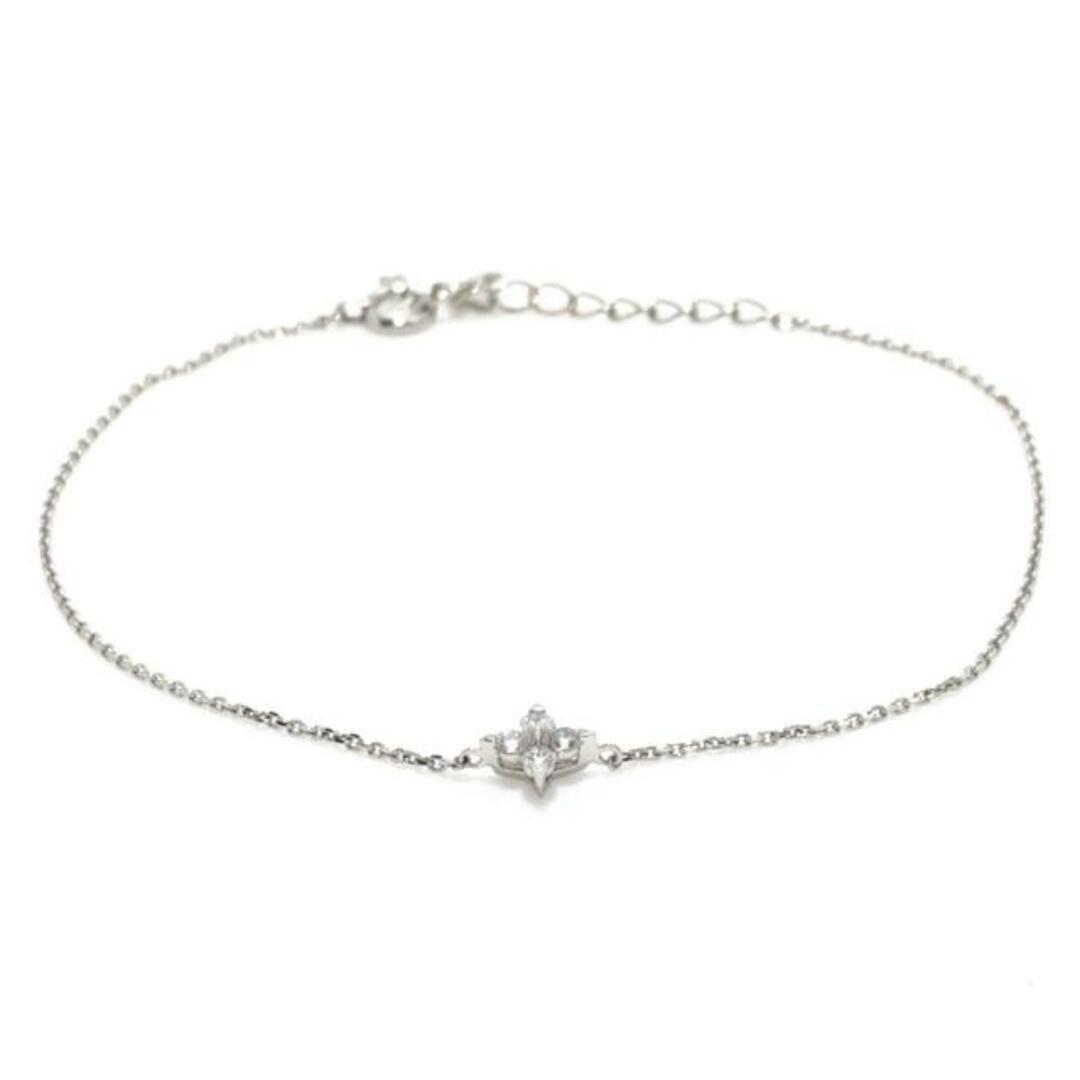 STAR JEWELRY(スタージュエリー)のSTAR JEWELRY(スタージュエリー) ブレスレット - Pt950×ダイヤモンド 4Pダイヤ/ダイヤ0.09カラット/フラワー(花) レディースのアクセサリー(ブレスレット/バングル)の商品写真