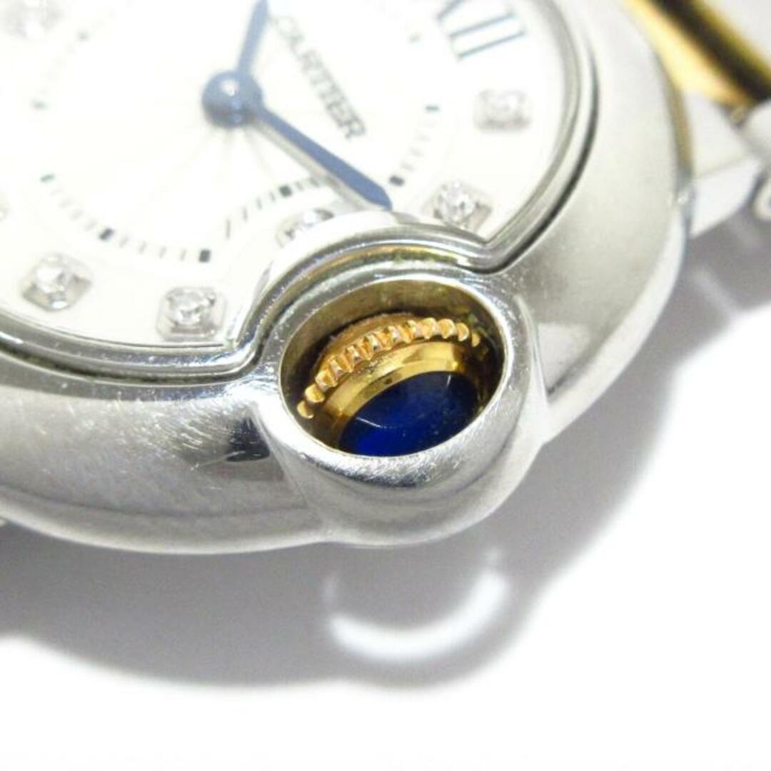 Cartier(カルティエ)のCartier(カルティエ) 腕時計 バロンブルーSM WE902030 レディース SS×K18PG/11Pダイヤインデックス シルバー レディースのファッション小物(腕時計)の商品写真