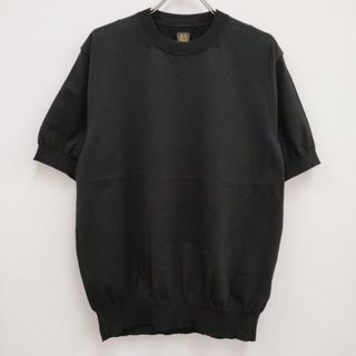 バトナー(BATONER)のBATONER 新品 SEAISLAND COTTON CREW NECK SHORT SLEEVE BN-23SM-041 定価26400円 半袖 ニット ブラック メンズ バトナー【中古】4-0330S♪(ニット/セーター)