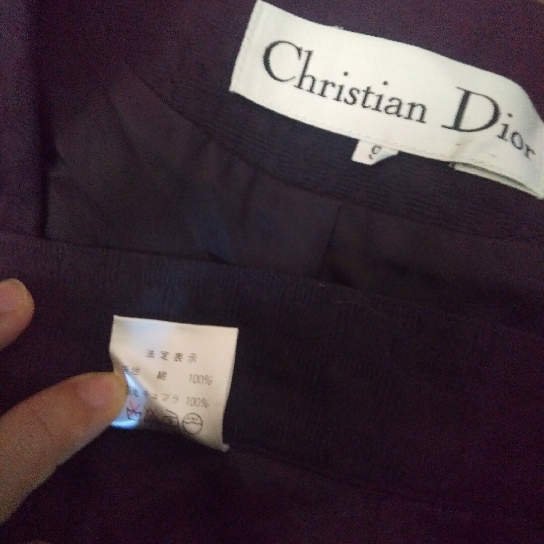 Christian Dior(クリスチャンディオール)のChristian Dior スーツ 綿 黒 9 レディースのフォーマル/ドレス(スーツ)の商品写真