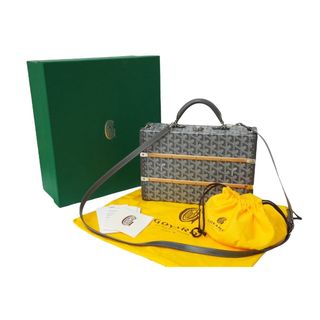 ゴヤール(GOYARD)の極美品 新型 GOYARD ゴヤール パラスMM トランクケース 2WAY ヘリンボーン柄 レザー グレー 中古 62342(トラベルバッグ/スーツケース)