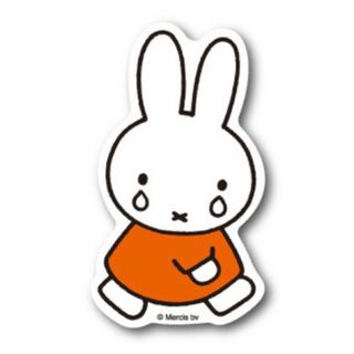 ミッフィー(miffy)のミッフィー ダイカットミニステッカー 「なみだ」　　 miffy 耐水性　耐光性(キャラクターグッズ)