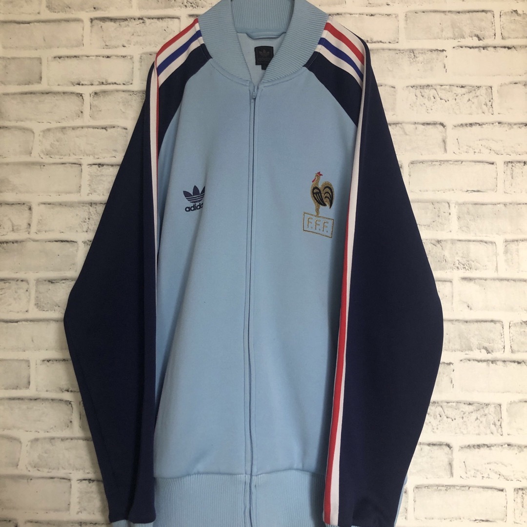希少XXL⭐️90s adidasトラックジャケット フランス vintage青 希少XXL⭐️90s adidasトラックジャケット フランス vintage青