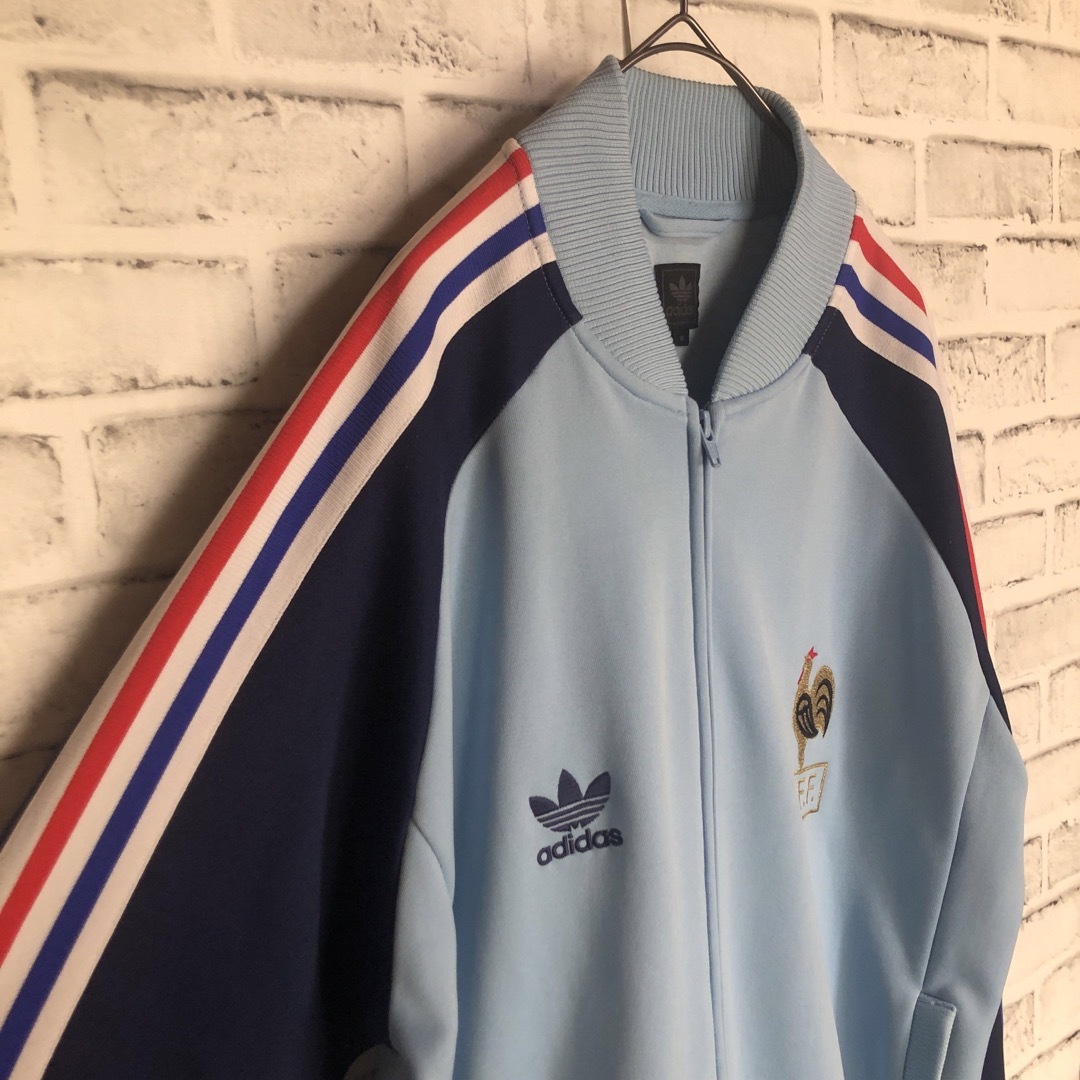 希少XXL⭐️90s adidasトラックジャケット フランス vintage青 希少XXL⭐️90s adidasトラックジャケット フランス vintage青