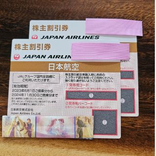 ジャル(ニホンコウクウ)(JAL(日本航空))のJAL株主優待　株主割引券2枚セット(航空券)