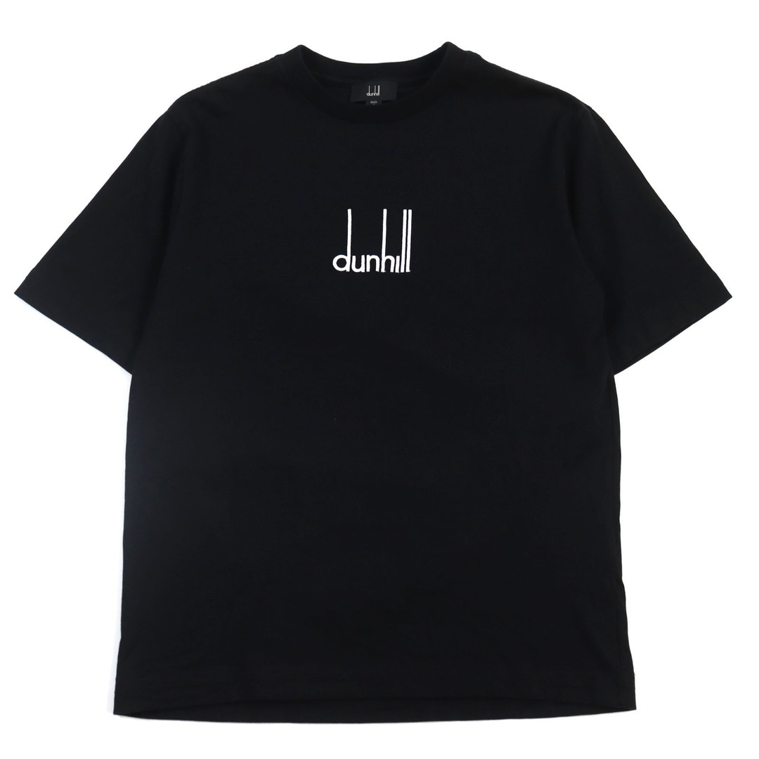 Dunhill(ダンヒル)の美品○Dunhill ダンヒル コットン100% ロゴ刺繍 クルーネック ショートスリーブ 半袖Ｔシャツ/カットソー ブラック XS イタリア製 正規品 メンズ メンズのトップス(Tシャツ/カットソー(半袖/袖なし))の商品写真