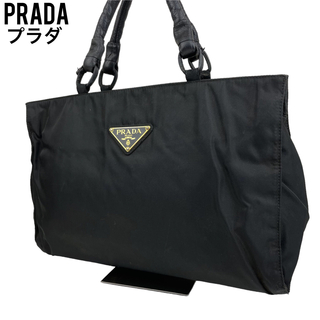 プラダ(PRADA)の✨美品　PRADA プラダ　ハンドバッグ　ブラック　ナイロン　レザー　黒　手提げ(ハンドバッグ)