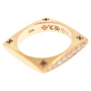 クロムハーツ(Chrome Hearts)のCHROME HEARTS クロムハーツ 22K CH KH SQUARE CIRCLE P D スクエアサークル PAVEダイヤ リング ゴールド 11号(リング(指輪))