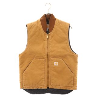 カーハート(carhartt)のCARHARTT カーハート Duck Vest V01-BRN 裏地キルティングジップアップベスト ブラウン(ベスト)