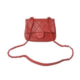 シャネル(CHANEL)の極美品 CHANEL シャネル ショルダーバッグ ココマーク マトラッセ キャビアスキン 29番台 レッド レッド金具 中古 62323(ハンドバッグ)