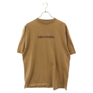 Balenciaga - BALENCIAGA バレンシアガ 20SS フロントロゴプリント オーバーサイズ半袖Tシャツ ブラウン 620969 TIV50