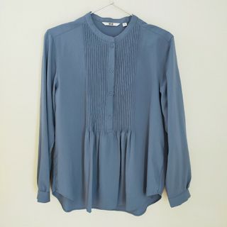 ユニクロ(UNIQLO)のユニクロ 長袖シャツ ノーカラー(シャツ/ブラウス(長袖/七分))