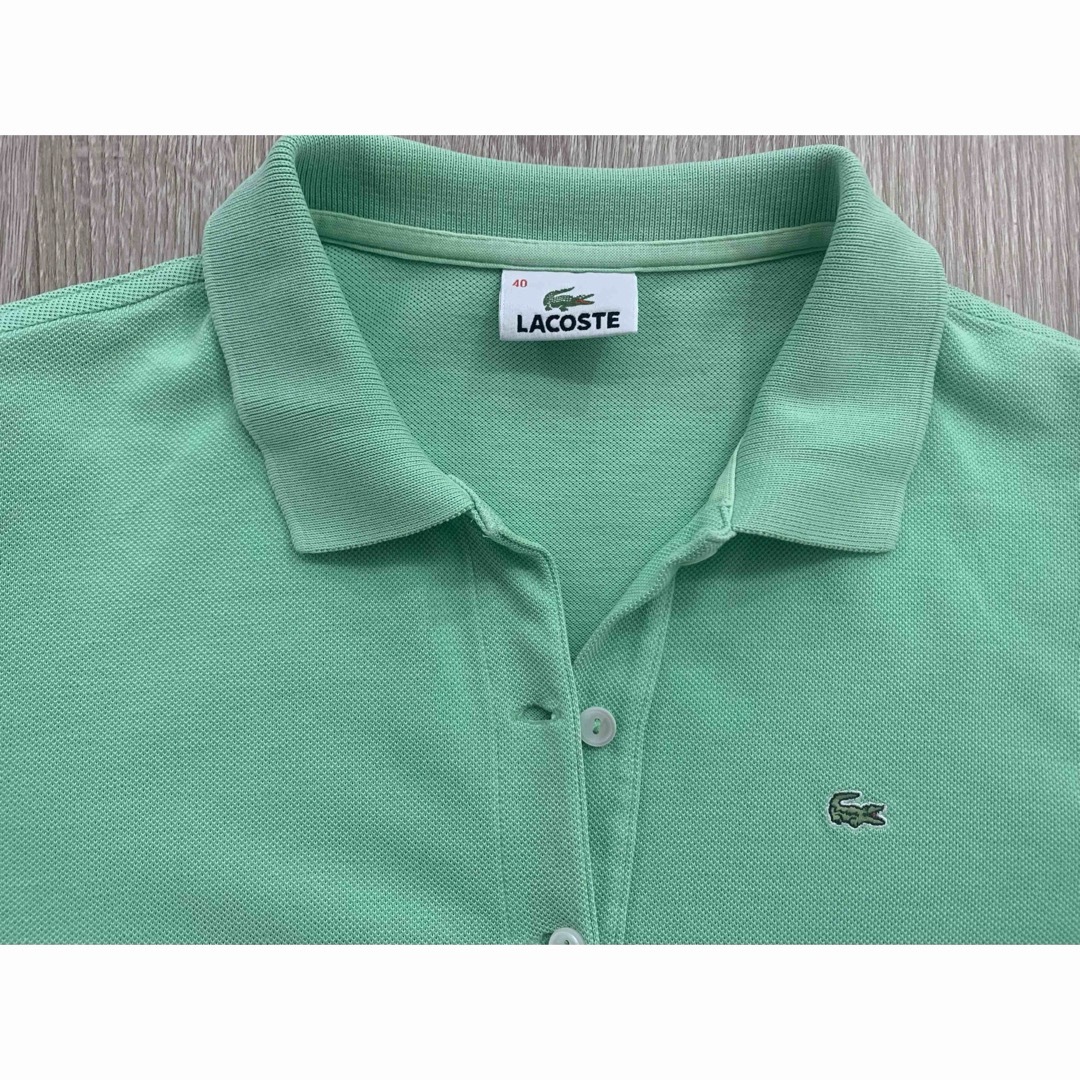 LACOSTE(ラコステ)のLACOSTE ポロシャツ　サイズ40  ダメージあります。 レディースのトップス(ポロシャツ)の商品写真