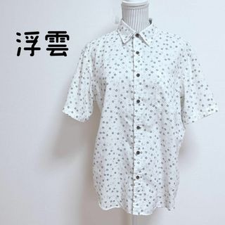 浮雲　和柄半袖シャツ　桜　総柄　日本　爽やか　カジュアル　JAPAN(Tシャツ/カットソー(半袖/袖なし))