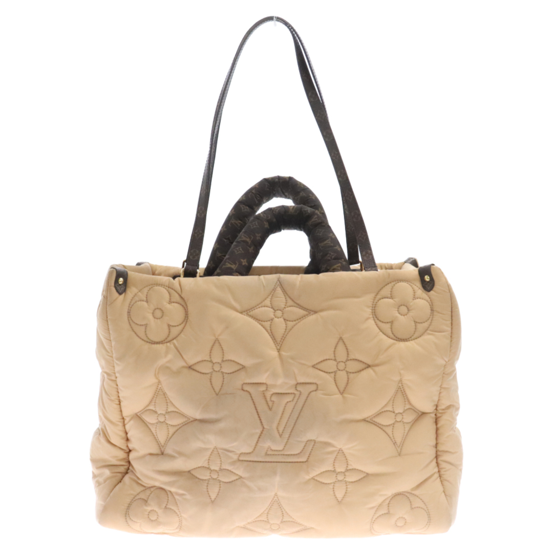 LOUIS VUITTON(ルイヴィトン)のLOUIS VUITTON ルイヴィトン オンザゴーGM LVピロー 2WAY トートバッグ ナイロン ベージュ モノグラム M59007 ベージュ レディースのバッグ(トートバッグ)の商品写真