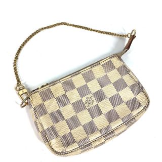 ルイヴィトン(LOUIS VUITTON)のルイヴィトン LOUIS VUITTON ミニ ポシェット アクセソワール N58010 ダミエアズール チェーンバッグ カバン ポーチ ハンドバッグ ダミエアズールキャンバス ホワイト(ハンドバッグ)