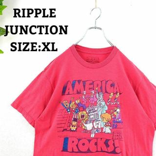 RIPPLE JUNCTION スクールハウス・ロック Tシャツ 朱色 半袖(Tシャツ/カットソー(半袖/袖なし))