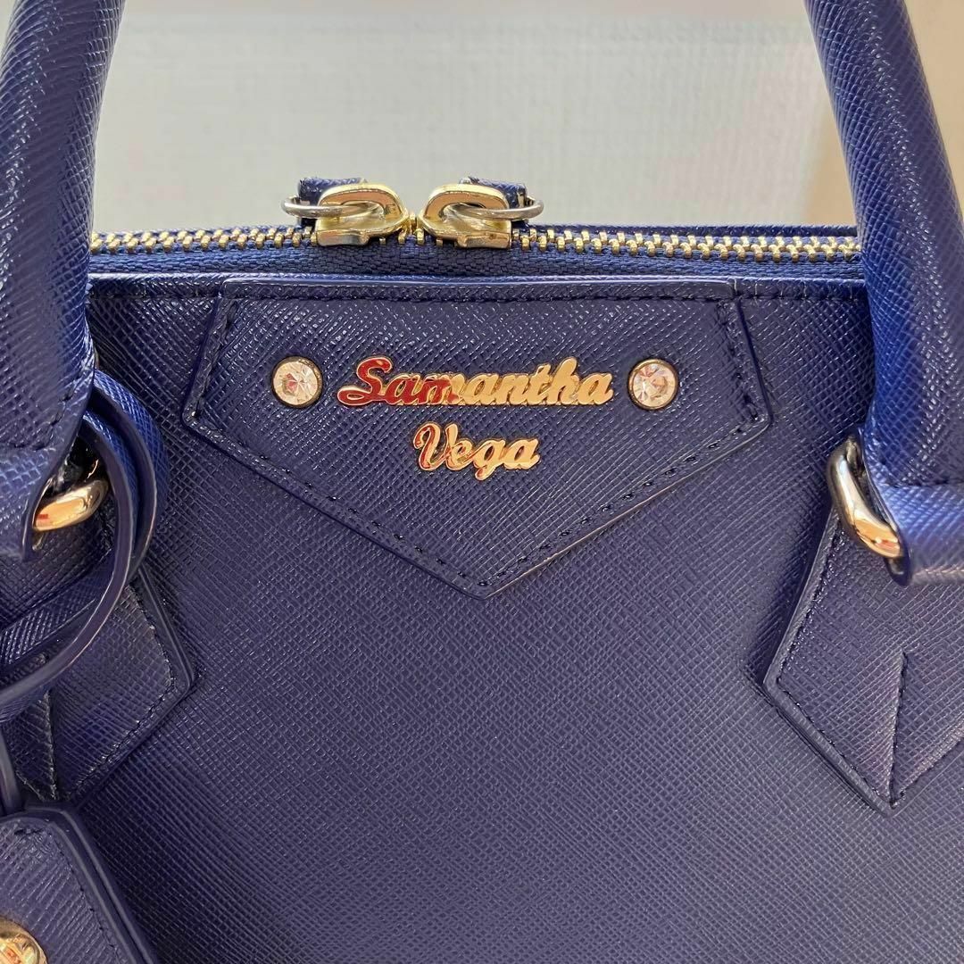 Samantha Vega(サマンサベガ)のサマンサベガ  レディース 青ハンドバッグ2WAY フェイクレザー トート レディースのバッグ(トートバッグ)の商品写真