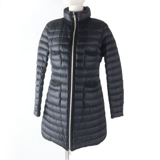 モンクレール(MONCLER)の極美品☆MONCLER モンクレール BOGUE ボーグ スタンドカラー ZIP UP ロング丈 ライトダウンコート ブラック 2 レディース(ダウンコート)