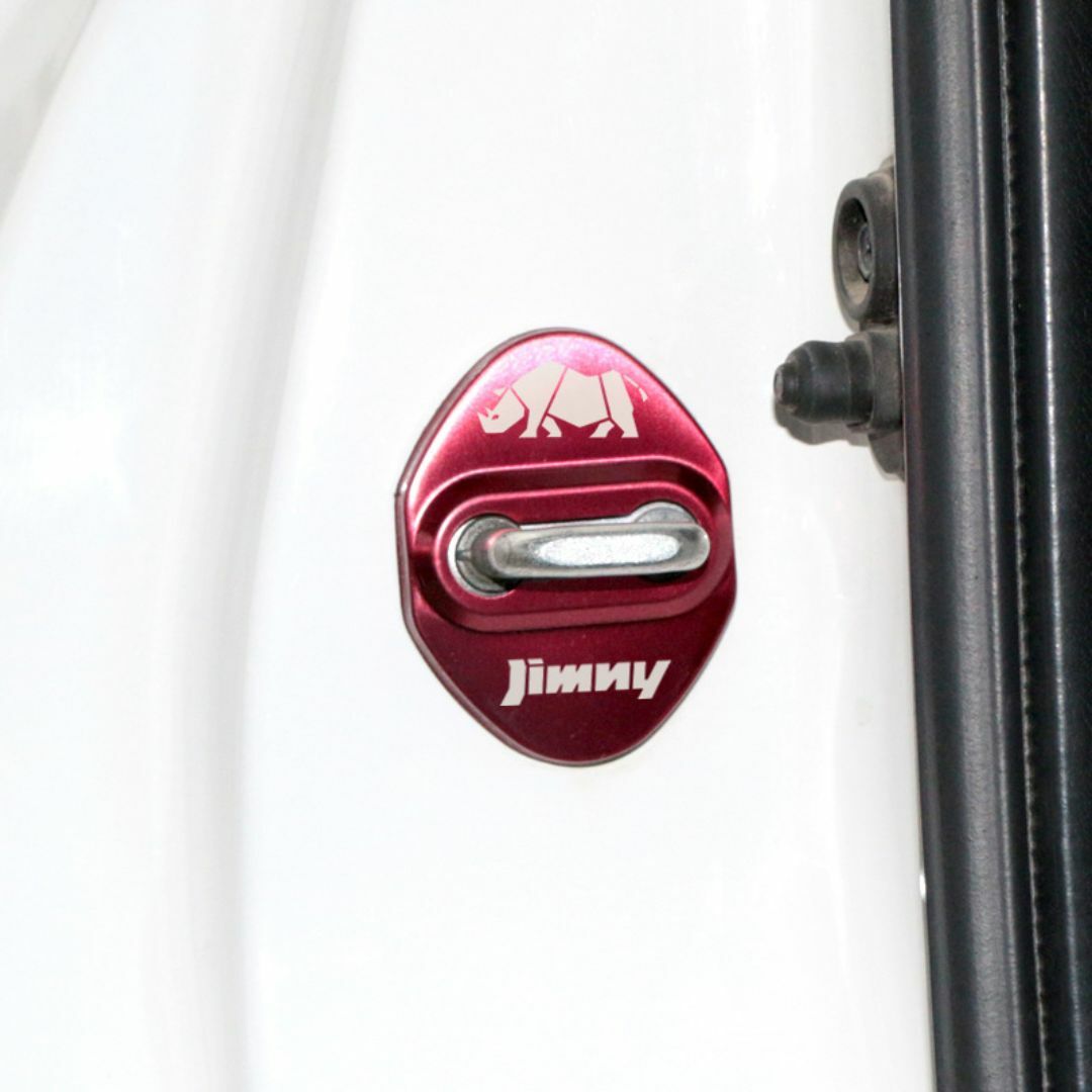 新型 ススズキ ジムニー ドアストライカー JB64 JB74 レッド 自動車/バイクの自動車(車内アクセサリ)の商品写真