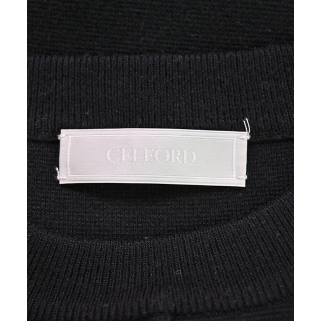 CELFORD(セルフォード)のCELFORD セルフォード ワンピース 36(S位) 黒x白 【古着】【中古】 レディースのワンピース(ひざ丈ワンピース)の商品写真