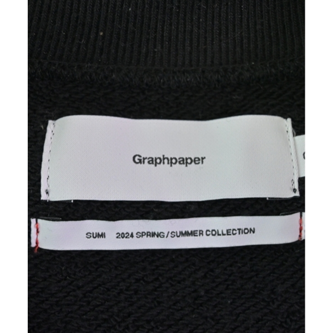Graphpaper(グラフペーパー)のGraphpaper グラフペーパー スウェット O/S 黒 【古着】【中古】 メンズのトップス(スウェット)の商品写真