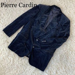 pierre cardin - Pierre Cardin テーラードジャケット ベロア ネイビー