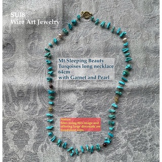 SUI8- Turquoises long necklace 64cm(ネックレス)
