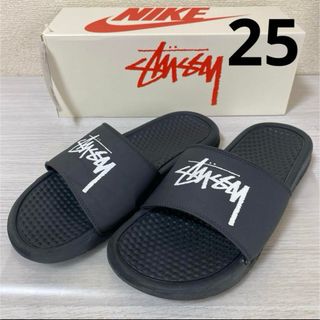 ナイキ(NIKE)の中古STUSSY NIKE ベナッシ 黒 25cm(サンダル)