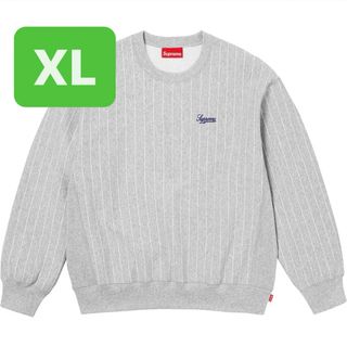 Supreme - Supreme Pinstripe Crewneck Grey XL