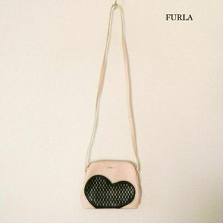 フルラ(Furla)のほぼ美品 フルラ レザー ハート ミニ ショルダーバッグ ポシェット(ショルダーバッグ)