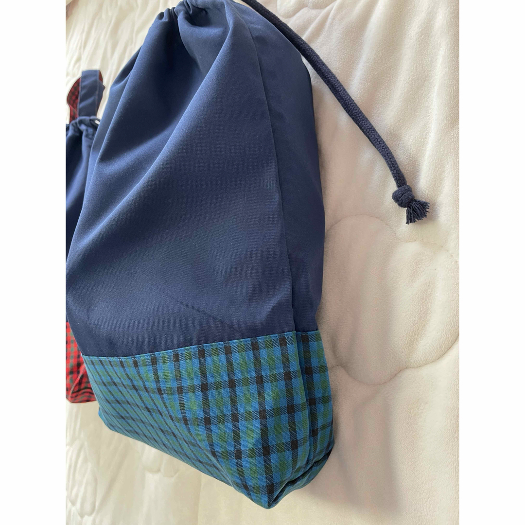 familiar - ファミリアチェック 体操服袋 大きめ 巾着 お着替え familiar - ファミリアチェック 体操服袋 大きめ 巾着 お着替え