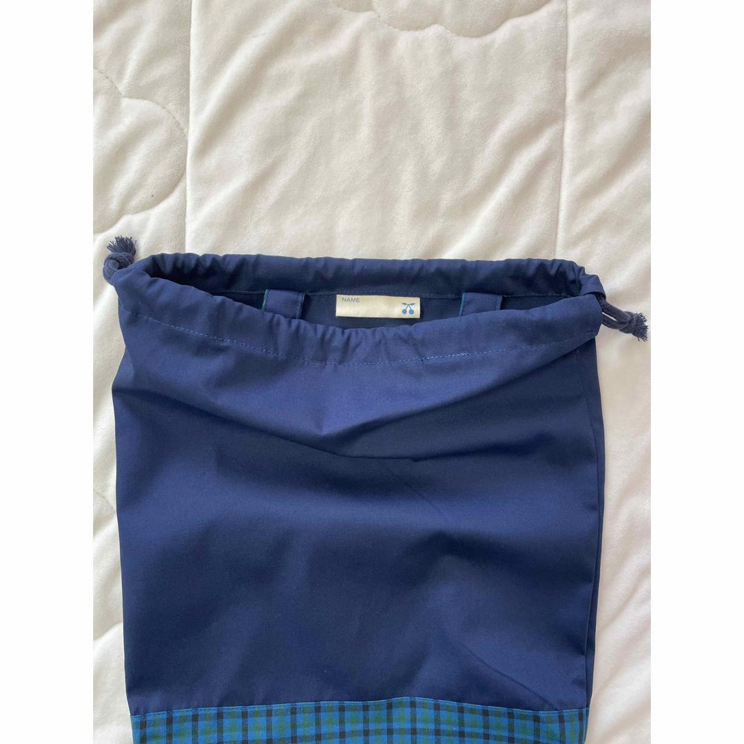 familiar - ファミリアチェック 体操服袋 大きめ 巾着 お着替え familiar - ファミリアチェック 体操服袋 大きめ 巾着 お着替え