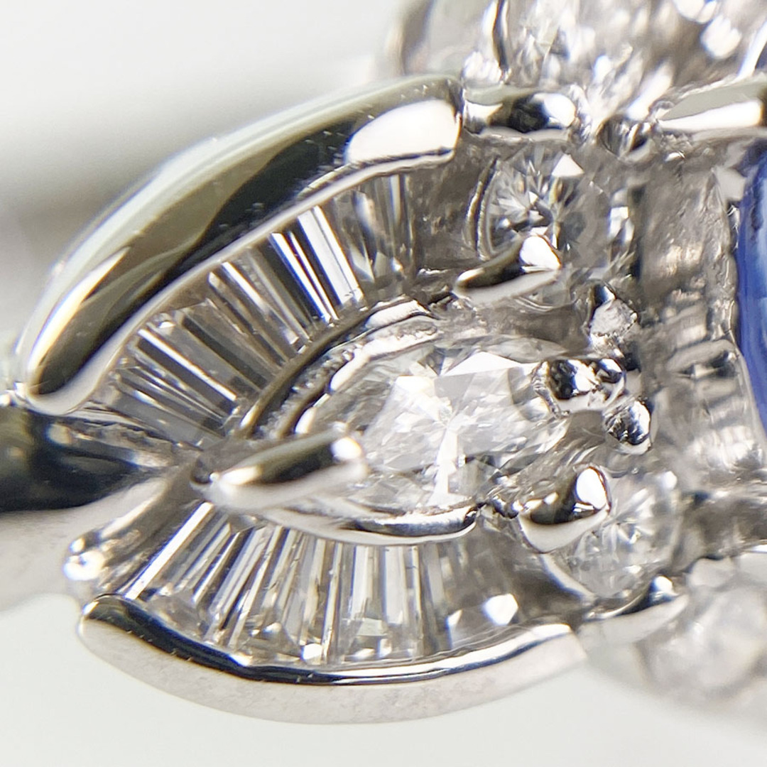 リング Pt900 サファイア ダイヤモンド 10号(50) レディースのアクセサリー(リング(指輪))の商品写真