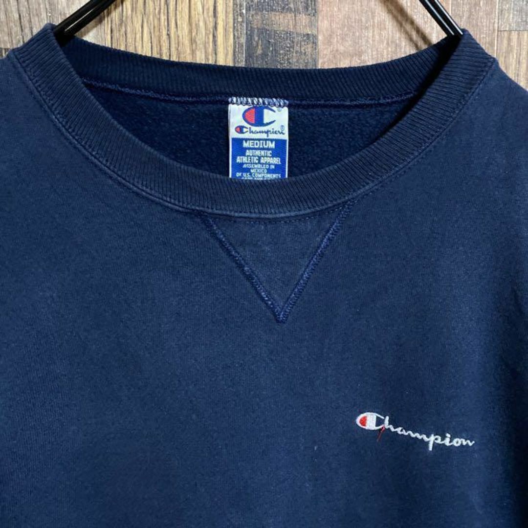 Champion(チャンピオン)の90s チャンピオン 刺繍 ロゴ スウェット トレーナー USA古着 Mサイズ メンズのトップス(スウェット)の商品写真