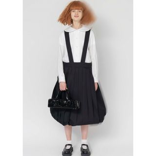 コムデギャルソンガール(COMME des GARCONS GIRL)のコムデギャルソン　プリーツバルーン吊りスカート(ひざ丈スカート)