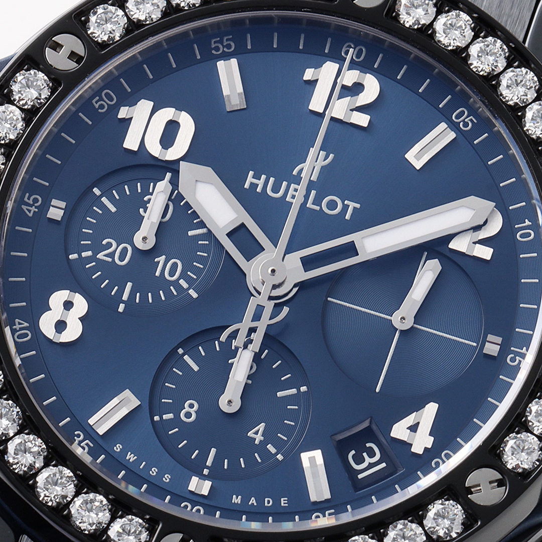 HUBLOT(ウブロ)のウブロ ビッグバン セラミック ブルー ダイヤモンド 341.CM.7170.LR.1204 メンズ 中古 腕時計 メンズの時計(腕時計(アナログ))の商品写真