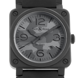 ベルアンドロス(Bell & Ross)のベル＆ロス BR03-92 ブラックカモ BR0392-CAMO-CE/SRB メンズ 中古 腕時計(腕時計(アナログ))