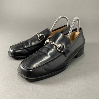 Gucci - 1d12 GUCCI グッチ ホースビット ローファー 35 C ブラック レザー イタリア製 シューズ ビジネス フォーマル GG