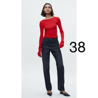 ザラ(ZARA)のザラ ZW COLLECTION RELAXED MID-RISE デニムパンツ(デニム/ジーンズ)