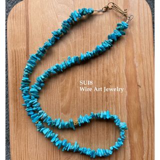 SUI8-Blue turquoise luxury necklace 60cm(ネックレス)