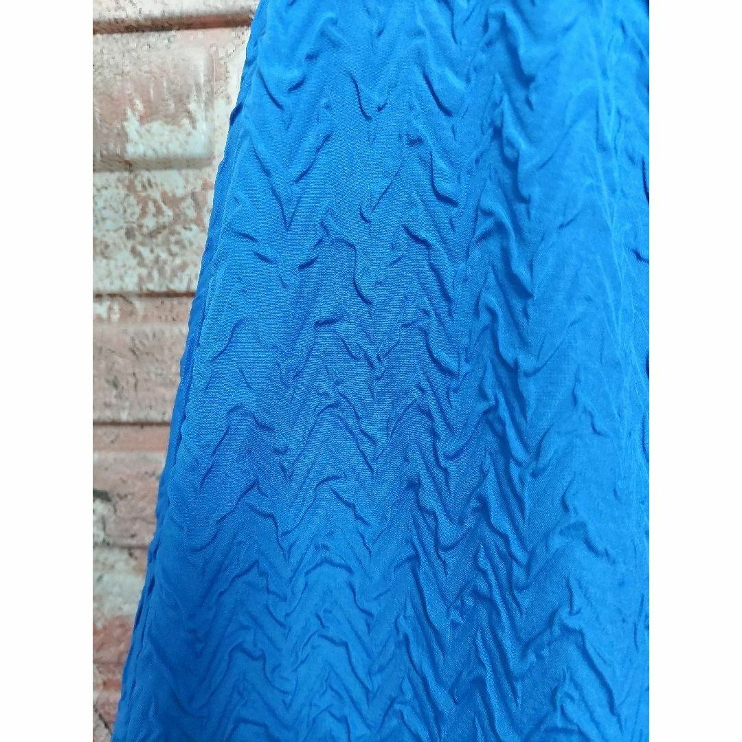 ジャーミネーション 柄あり ロングフレアスカート ブルー LL レディースのスカート(ロングスカート)の商品写真