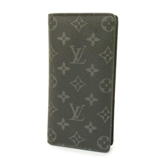 ルイヴィトン(LOUIS VUITTON)の【4hb1582】ルイヴィトン 長財布/モノグラム・エクリプス/ポルトフォイユブラザ/M61697/ブラック【中古】メンズ(財布)