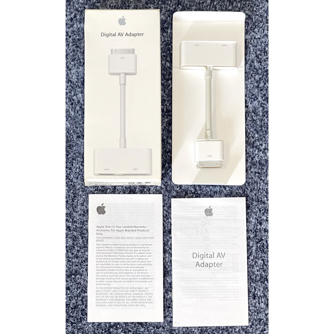 Apple(アップル)のApple純正 Digital AV Adapter（旧iPhone/iPad スマホ/家電/カメラのスマホアクセサリー(その他)の商品写真