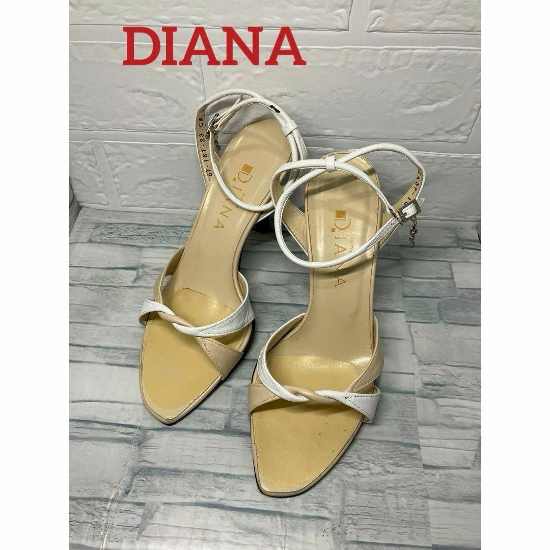 DIANA ダイアナ　ミュール　白　23cm レディースの靴/シューズ(サンダル)の商品写真